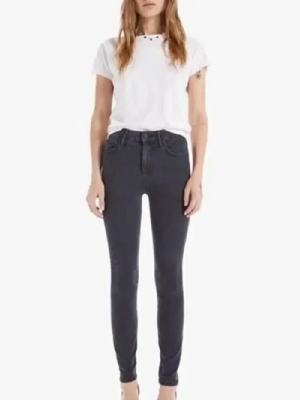 Mother High Waisted Looker Ankle Fray Size: 28 in in dancing in the moonlight